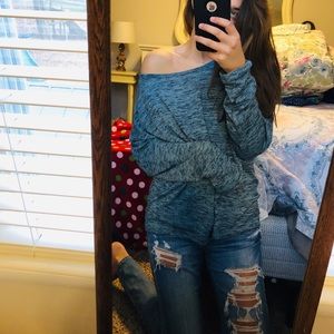 Oversized Off The Shoulder Top